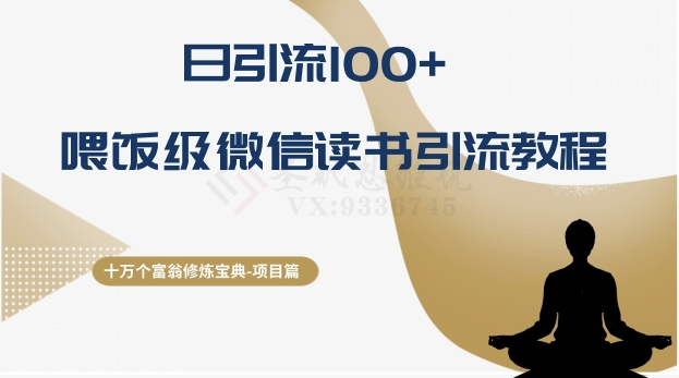 十万个富翁修炼宝典之10.日引流100+，喂饭级微信读书引流教程-智慧宝库