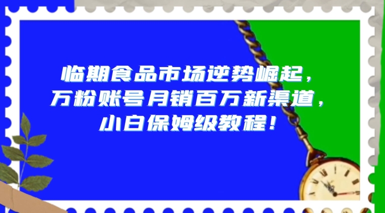 临期食品市场逆势崛起，万粉账号月销百万新渠道，小白保姆级教程【揭秘】-智慧宝库