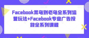 Facebook菜鸟到老鸟全系列运营玩法+Facebook专业广告投放全系列课程-智慧宝库