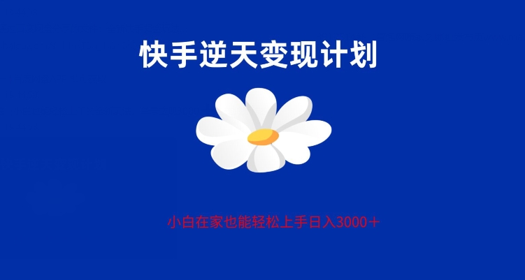 快手全新偏门玩法，小白也能轻松上手的全新玩法，单号变现3000，支持矩阵操作-智慧宝库