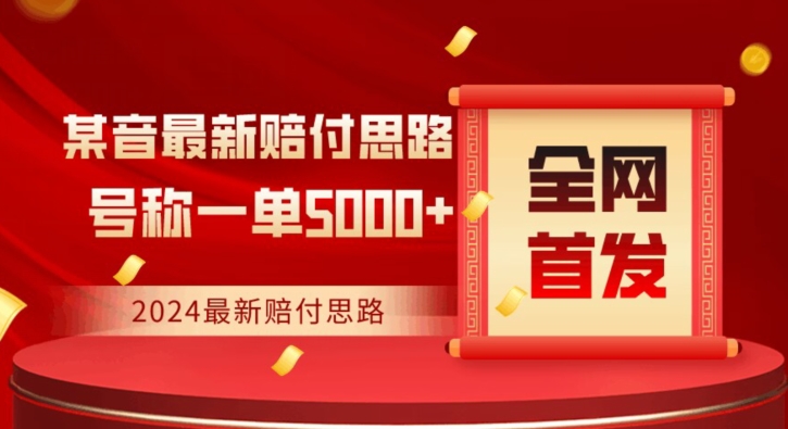 全网首发，2024最新抖音赔付项目，号称一单5000+保姆级拆解【仅揭秘】-智慧宝库