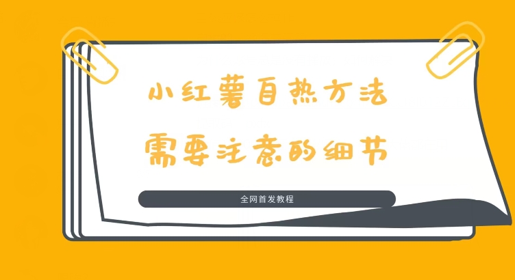 价值1980的小红书自热玩法，流量大佬都在用-智慧宝库