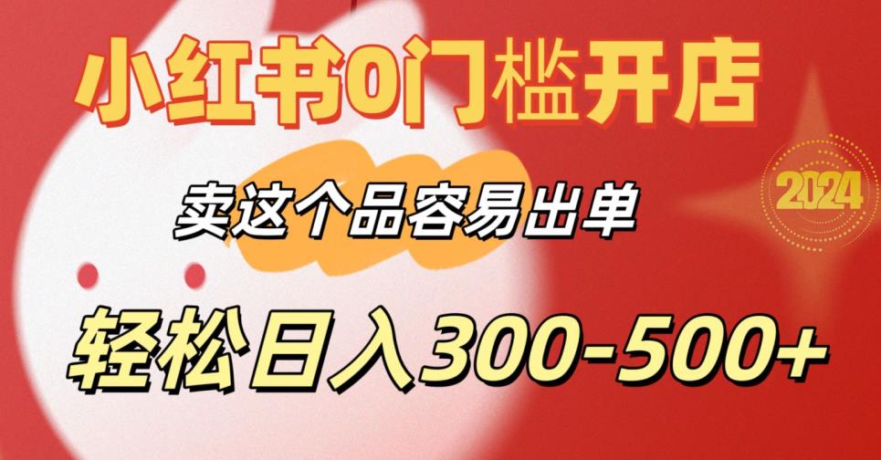 小红书0门槛开店，卖这个品容易出单，轻松日入300-500+-智慧宝库