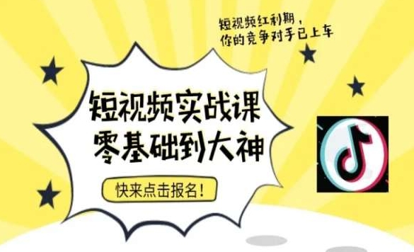 短视频零基础落地实操训练营，短视频实战课零基础到大神-智慧宝库