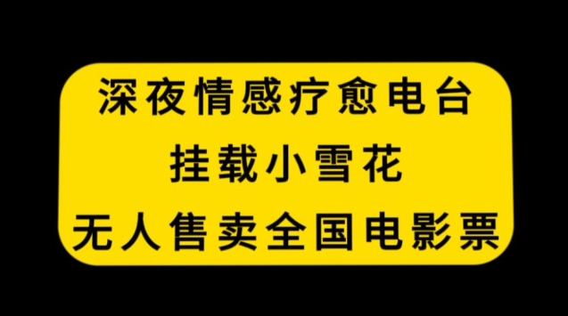 深夜情感疗愈电台，挂载小雪花，无人售卖全国电影票【揭秘】-智慧宝库