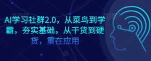 AI学习社群2.0，从菜鸟到学霸，夯实基础，从干货到硬货，重在应用-智慧宝库