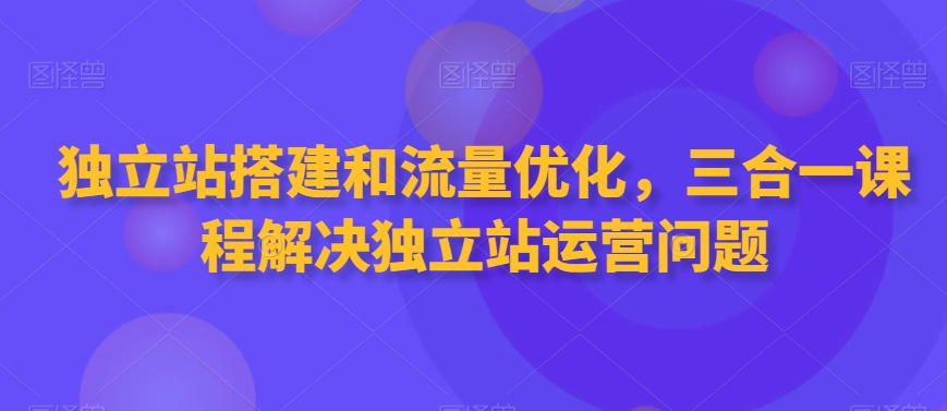 独立站搭建和流量优化，三合一课程解决独立站运营问题-智慧宝库