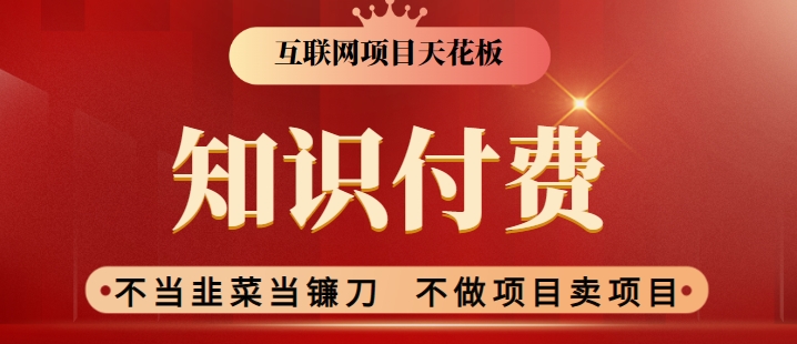 2024互联网项目天花板，新手小白也可以通过知识付费月入10W，实现财富自由【揭秘】-智慧宝库