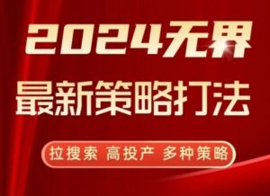 2024无界最新策略打法，拉搜索，高投产，多种策略-智慧宝库