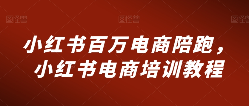 小红书百万电商陪跑，小红书电商培训教程-智慧宝库