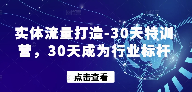 实体流量打造-30天特训营，30天成为行业标杆-智慧宝库