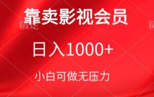 靠卖影视会员，日入1000+，落地保姆级教程，新手可学【揭秘】-智慧宝库