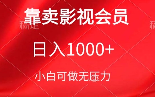 靠卖影视会员，日入1000+，落地保姆级教程，新手可学【揭秘】-智慧宝库