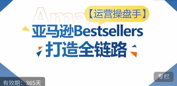 运营操盘手！亚马逊Bestsellers打造全链路，选品、Listing、广告投放全链路进阶优化-智慧宝库