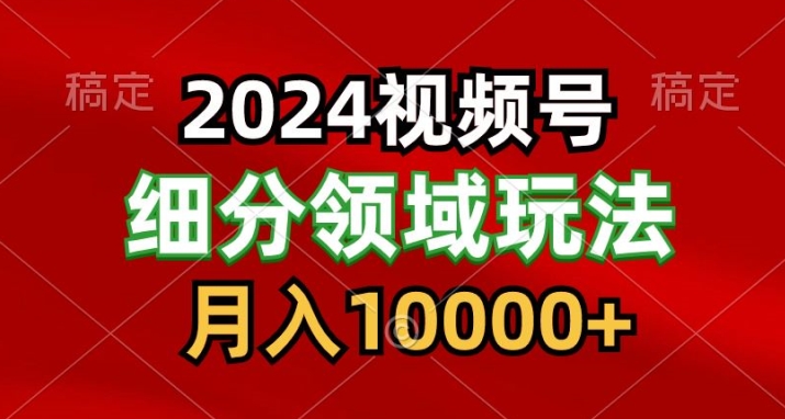 2024视频号分成计划细分领域爆款搬运玩法，每天5分钟，月入1W+-智慧宝库