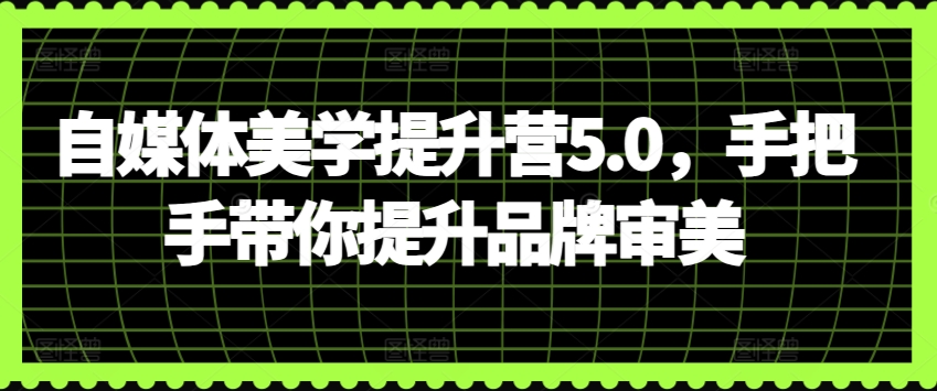 自媒体美学提升营5.0，手把手带你提升品牌审美-智慧宝库