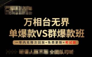 万相台无界单爆款VS群爆款班，选择大于努力，让团队事半功倍!-智慧宝库