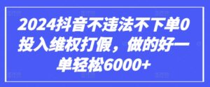 2024抖音不违法不下单0投入维权打假，做的好一单轻松6000+【仅揭秘】-智慧宝库
