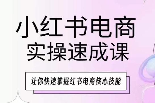 小红书电商实际操作速成课，让你快速把握小红书电子商务核心技能-智慧宝库