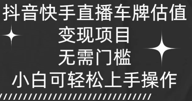 抖音和快手直播间车牌号公司估值转现新项目，不用门坎，小白可快速上手实际操作-智慧宝库