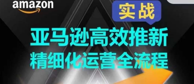 亚马逊平台高效率上新精细化营销全过程，多方位、快速拉升商品排行和销量!-智慧宝库